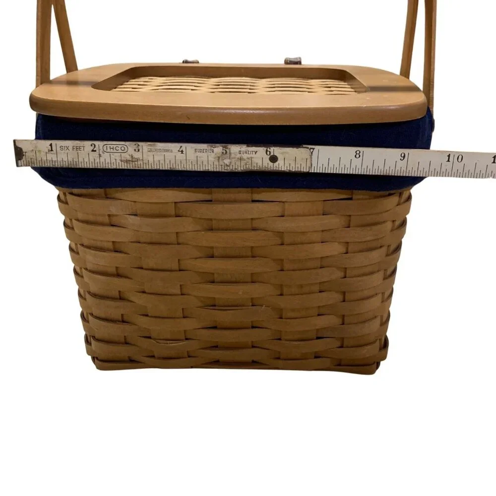 Longaberger 2002 Weekender Basket Blue Fabric Liner, Protector‎ & Insert